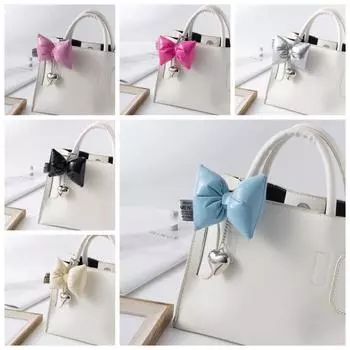 Glossy 3D Bowknot Keychain Bead Y2K Phone Chain Bag Pendant Mobile Phone Lanyard Car Key Holder розы красного