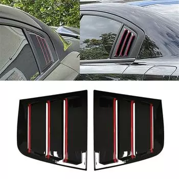 Glossy Black Window Scoop Side Louver Air Vent Trim for Charger 2011-2021