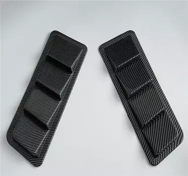 Glossy Carbon Fiber Look Car Air Flow Vent Cover Universal Decorative Styling
