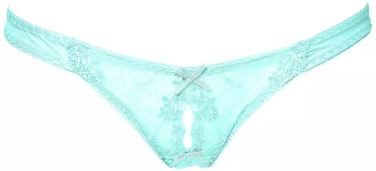 glossy Felica tulle open crotch Amazon La Pomme made in 121014 Mint [La Pomme] T-back shorts, fabric, soft, transparent, lace, crotchless, crotch,