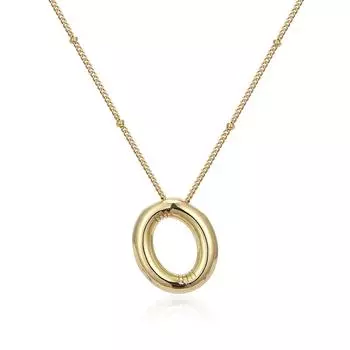 Glossy Letter Pendant Necklace with Adjustable Length Trendy Women Accessories for Trendy Outfits and Casual Wear O