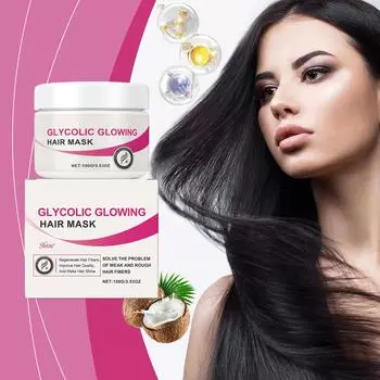 Glossy Nourishing Hair Mask Repairs Dryness, Replenishes Moisture, Smoothes And Improves Frizzy Nourishing Hair Mask. One Size белый