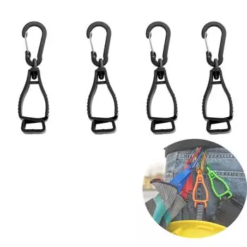 Glove Glove Holder Carabiner Carabiner Clip Glove Lost For Glove High Set of 4 Black Holder, [Improved 360° Rotation] Clip, Holder, Pincer, Clip,