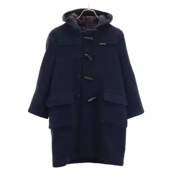 Gloverall 80-е Винтажное пальто-дафлкот из шерсти мелтон 12 Темно-синий Детское Б/У