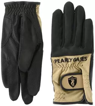 Gloves Golf Base SS [Pearly Gates] Women s Two-Handed (Leopard Print) / / 053-2285002 011_Black (17~18cm)