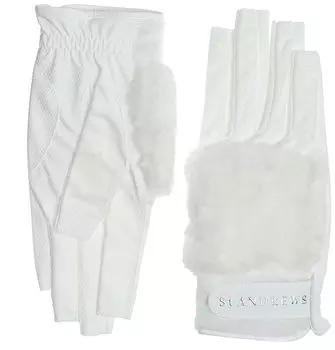gloves Golf gloves SS [St. Andrews] Women s (with pom-poms, nail-through specification) / / 042-3285002 030_White (17~18cm)