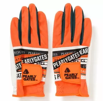 Gloves Leather For Both Synthetic Leather Golf SS [Pearly Gates] Women s (Synthetic Fabric, Hands) / / 053-4285002 151_Orange (17~18cm)