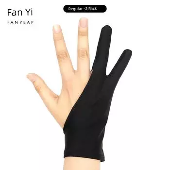 Gloves/Painting A1zoq001-Painting Gloves Graphics Tablet Anti-Fouling for Sketch Anti-Touch Screen Painting Meticulous Painting Regular -2 Pack L