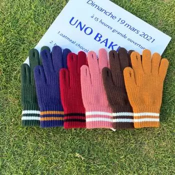 Gloves Riding Mittens Winter Wool Mittens Female Gloves Gloves Knitted Cashmere Gloves зелёный