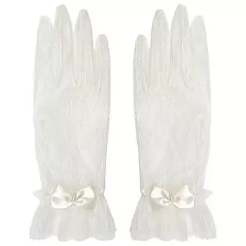 Gloves Women s Lace Tea Party with Beaded Lolita Color