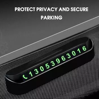 Glow-in-the Dark Car Temporary Parking Plate Phone Number Plate Sunscreen Hidden Heat Lot Park Digital License Plate Resist C7K9 чёрный