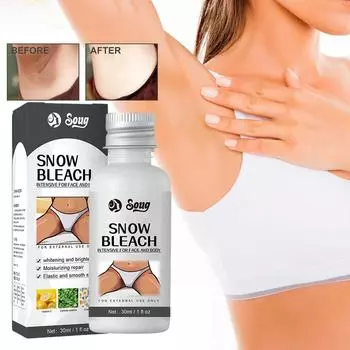 Glowhite Snow Bleach Cream Осветляет внутреннюю часть бедра Отбеливает ягодицы Отбеливающая сыворотка Remove Private Inti K2X8 white-30ml