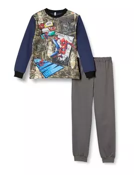 Светящаяся картонная вязаная пижама 551 [Bandai] Человек-паук тёмно-синий