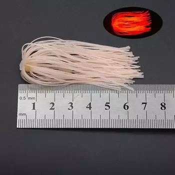 Glowing Fishing Umbrella Skirts 88 Strands Silicone Jig Skirts Lure Silicone Skirts Buzzbaits