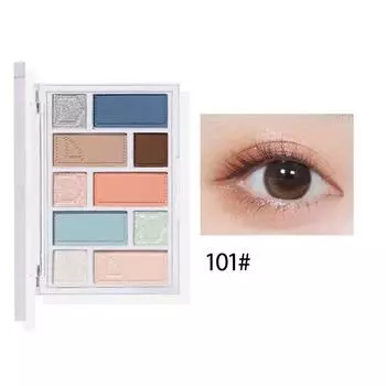 Глянцевая 10-цветная палитра теней для век, матовые перламутровые мерцающие тени для макияжа богини, румяна для век