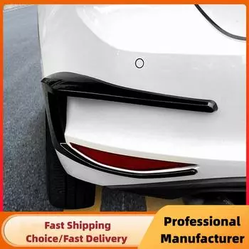 Глянцевая черная отделка спойлера заднего бампера для VW Golf 7 7.5 MK7 MK7.5 GTI R GTD R400 2013-2020 1 пара полосок рамки Canard