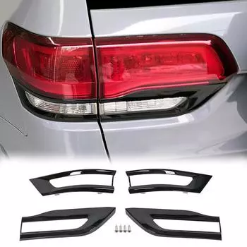 Глянцевая черная отделка заднего фонаря, комплект пластиковых рамок для 2014-2020 Jeep Grand Cherokee, внешние детали, аксессуары для декора автомобиля чёрный