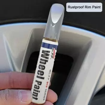 Глянцевая черная ручка для подкраски обода Быстросохнущая Простая в использовании Компактный размер Портативная Многоразовая серебряный