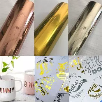 Глянцевая металлическая виниловая пленка ПВХ-пленка однотонная самоклеящаяся кружка для рукоделия украшение для дома 30cm*25cm
