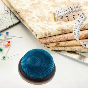 Глянцевая поверхность, подушечка для булавок, привлекательный деревянный компактный размер, держатель для булавок, швейный инструмент золотистый