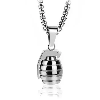 Глянцевое белое ожерелье K Grenade на eBay, мужская подвеска в стиле панк.