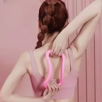 Глянцевое розовое кольцо для йоги, кольцо для пилатеса, многоцветное кольцо для растяжки открытых плеч и спины, массажное кольцо для йоги