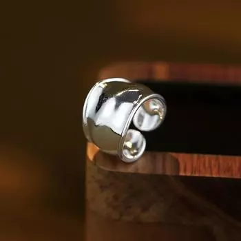 Глянцевое витое кольцо, женский нишевый дизайн, широкое открытое кольцо на указательный палец, простое кольцо премиум-класса на палец