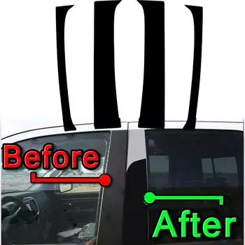 Глянцевые черные автомобильные дверные стойки для Dodge Ram Dodge Ram 1500, 2-дверная клубная кабина 1995-2002 годов, накладка на окно, наклейка на колонку BC