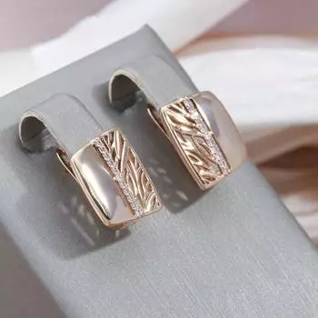 Глянцевые квадратные серьги золотого цвета для женщин, модные роскошные ювелирные изделия с цирконием, винтажные серьги-капли золотой