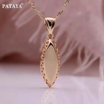 Глянцевые ожерелья PATAYA Horse Eye в стиле хип-хоп Frontier, цвет розового золота, можно комбинировать с серьгами, ожерелья-кольца