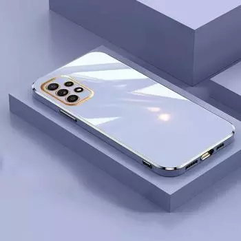 Глянцевый чехол для телефона Samsung Galaxy S23 S22 S21 S20 FE Plus Ultra A14 A24 A34 A54 A04S A13 A32, силиконовый защитный чехол S24 синий