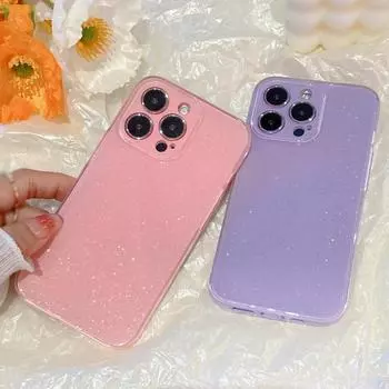 Глянцевый блестящий чехол для iPhone 16 Pro 15 14 Pro Max 13 12 11 XR XS 8 7 Plus, противоударный мягкий силиконовый чехол для телефона с объективом iPhone 13 Pro Max чёрный