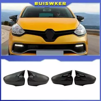 Глянцевый черный/карбоновый вид боковая дверь автомобиля зеркало заднего вида крышка крышка для Renault Clio 4 Mk4 / Zoe / Captur 2012-2019 корпус зеркала