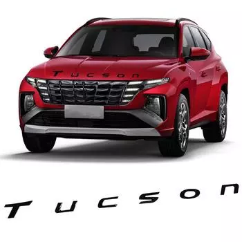 Глянцевый черный логотип TUCSON, наклейка на капот автомобиля для TUCSON N LINE, Стайлинг автомобиля, эмблема TUCSON, значок, наклейка Hyundai, наклейка чёрный