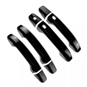 Глянцевый черный внешний комплект из 4 дверных ручек, подходит для Chevrolet для GMC Sierra 1500 2500HD 3500HD Накладка на дверную ручку CHINA