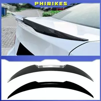 Глянцевый черный задний бампер багажник крыша спойлер для BMW 3 серии E90 2005-2012 M4 стиль крыло губа карбоновое волокно