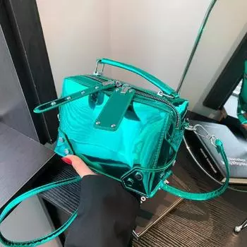 Глянцевый дизайн pu женские сумки через плечо модные сумки через плечо универсальная простота