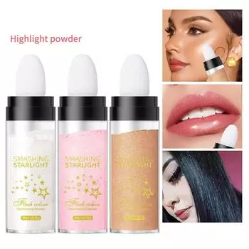 Глянцевый карандаш, кисть для диспергирования пудры, косметическая пудра, макияж глаз, лица и тела с фиксированной пудрой на всю высоту One Size