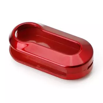 Глянцевый красный чехол-накладка для ключа-брелока для FIAT 500 500L 500X Abarth 3-кнопочный складной ключ