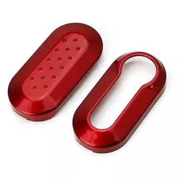 Глянцевый красный чехол-накладка для ключа-брелока для FIAT 500 500L 500X Abarth 3-кнопочный складной ключ