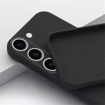 Глянцевый мягкий жидкий силиконовый чехол для телефона Samsung Galaxy A04S A04E A14 A24 A34 A54 A23 A33 A53 A73 M13 M23 M33 M53 5G 4G Защитная крышка для объектива камеры For Samsung Galaxy A34 5G чёрный