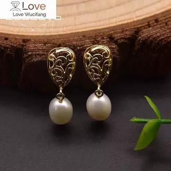 Glseevo полые капли воды кулон натуральный пресноводный жемчуг серьги женские модные серьги высокого качества ювелирные изделия