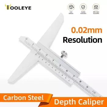 Глубиномер Штангенциркуль Металлические штангенциркули Деревообрабатывающий инструмент Калибр Измерительный инструмент Стальные калибры Измерение глубины 150 200 300 мм Depth Caliper 0-150
