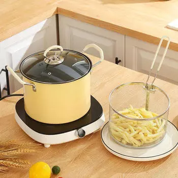 Глубокая сковорода 5,2 л. Японские кухонные принадлежности. Фритюрницы. Кухонная сковорода.