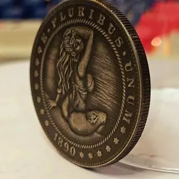 Глубокий рельеф 1881 года Американская красавица Цветок Череп Монета Серебряный доллар Микро Печать Коллекция