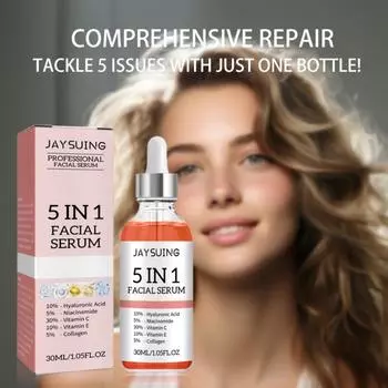 Глубоко очистите и увлажните кожу с помощью сыворотки для лица 5-в-1 30 ml