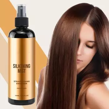 Глубоко смягчает волосы, бережно не повреждает кожу волос, сильно выпрямляет и разглаживает спрей для волос 100 мл One Size золотой