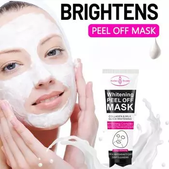 Глубокое очищение пор кожи. Молочная отрывающаяся маска для лица, осветляющая тон кожи, не раздражающая, содержащая питательные компоненты. 120g