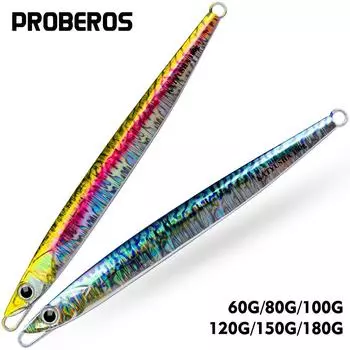 Глубоководная рыбалка с лодки с большой железной пластиной, быстро тонущий дорожный приманка, железная пластина 60-180 г, ночная рыбалка с подсветкой, железная пластина дорожный приманка, поддельная приманка 5# 60G