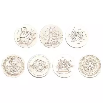 Глубоководная серия, сургучная печать, головка 3D латунного сургучного штампа, головки 30 мм, Ретро, сделай сам, инструмент для декора для скрапбукинга A